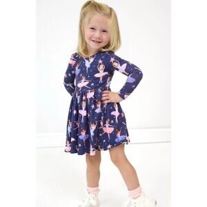 Little Sleepies Twilight Ballet/Ballerina Star Bow Skater Bamboo Bodysuit Dress